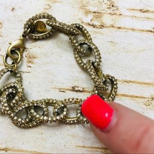 J. Crew Jewelry - J. Crew rhinestone link bracelet J. Crew Jewelry - J. Crew rhinestone link bracelet